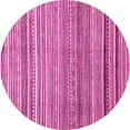 thumbnail image 1 of Ahgly Company Indoor Round Abstract Pink Modern Area Rugs, 3' Round, 1 of 4