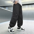 thumbnail image 5 of WOYY Boys Waterproof Cargo Pants Outdoor Hiking Pants Kids Joggers, Sizes 4-5T, 5 of 5