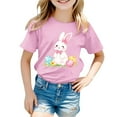 thumbnail image 2 of Easter Egg Bunny Graphic Tee for Toddler Kids Holiday Celebration Shirt Size:4-5 Years, 2 of 3