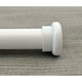 thumbnail image 2 of Urbanest Adjustable Single Curtain Rod Set Forged Iron Button Finials – 3/4-Inch Diameter, With Glossy White Rod, 84–120 Inches, 2 of 2