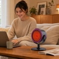 thumbnail image 5 of VENTORA Desktop Ceramic Space Heater, Portable Fast‑Heating Oscillating Heater Fan, Smart Thermostat Quiet Operation Under 45dB, Overheat & Tip‑Over Auto Shut‑Off for Home Office Bedroom, 5 of 8