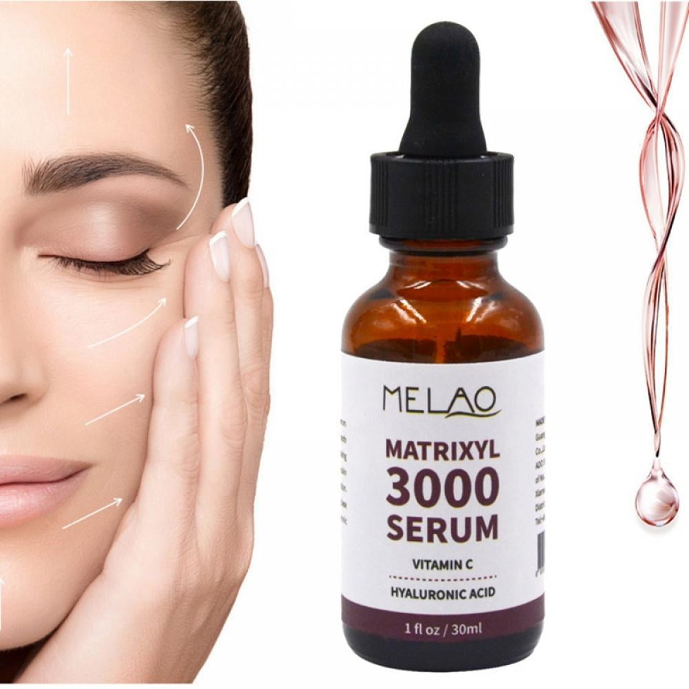 3000 + Vitamin C Serum; Anti-Aging Face Serum Peptides for Face Rejuvenation, Wrinkle Remover; Fragrance Free, Paraben Free