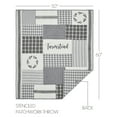 thumbnail image 2 of VHC Brands, Sawyer Mill Stenciled Patchwork Throw, Black, 60x50, 2 of 5