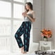 thumbnail image 5 of Balery Blue Seahorse Pantalones de pijama para mujer, pijamas ultraligeros, pantalones de estar por casa-3X-Large, 5 of 6