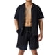 thumbnail image 2 of Sunloudy Conjunto de traje de 2 piezas para hombre, camisa de manga corta con cuello vuelto de color sólido + pantalones cortos para el verano Sunloudy  S/M/L/XL/XXL, 2 of 9