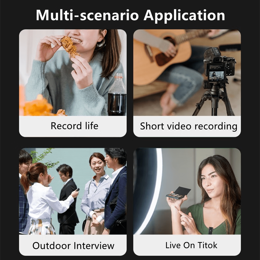 Dadypet Wireless Lavalier Microphone System for Clear Audio Recording, Microphones for Presentations and Interviews