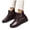 Brown, variant on Mostsola Snow Boots for Women Winter Warm Waterproof Fluffy Cozy Booties Zip up Wedge Ankle Boots