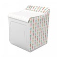 thumbnail image 2 of Carrots Washer Cover, Repeating Vegetables Aligned on a Plain Backdrop, Easy to Use Bathroom Accent Fabric, 29" x 28" x 40", White Multicolor, by Ambesonne, 2 of 3