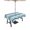 Navy Blue Turquoise, variant on Outdoor Tablecloth with Umbrella Hole, Geometric Blue Ombre Waterproof Outdoor Table Cover, Modern Gradient White Ocean Striped Patio Tablecloths for Party Picnic Camping, Rectangle 60"x102"