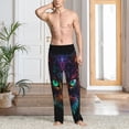 thumbnail image 6 of Lsque Futuristic Cat Warrior Print Men's Pajama Pants, Lounge Pant - Comfortable Home Wear,Elastic Waistband, Stylish Design-X-Large, 6 of 9