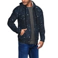 thumbnail image 3 of Zip Up Hoodies for Men - Night sky blue nebula stars Long Sleeve Comfrt Men'S Fashion Hoodies & Sweatshirts, Jackets for Men Hoodies Pullover Clothing Clothes with Pouch, 3 of 5