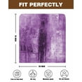 thumbnail image 7 of nqOlkjepod Purple Chair Covers Set of 4, Decorative Chair Back Cover, Retro Oil Painting Modern Abstract Art Aesthetics Dining Room Chair Slipcovers Removable Chair Protectors Covers for Party, 7 of 7