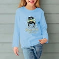 thumbnail image 5 of Little Girl Sweatshirts Size 6 Fashion Graphic Long Sleeve Casual Cotton Shirt 3-11T Kids Fall Pullover Top, Light Blue, 7 Years, 5 of 5
