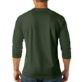 thumbnail image 4 of SAATLERI Mens Shirts Casual Slim Fit Henley Raglan Shirt Stretch Button Down Baseball Men's T-Shirts, 4 of 7