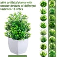 thumbnail image 2 of Small Fake Plants Mini Artificial Potted Plants Indoor Plastic Artificial Plants Aesthetic Eucalyptus Greenery Decor for Office Shelves Living Room Bathroom Bedroom (Fresh Style, 10 Packs), 2 of 5