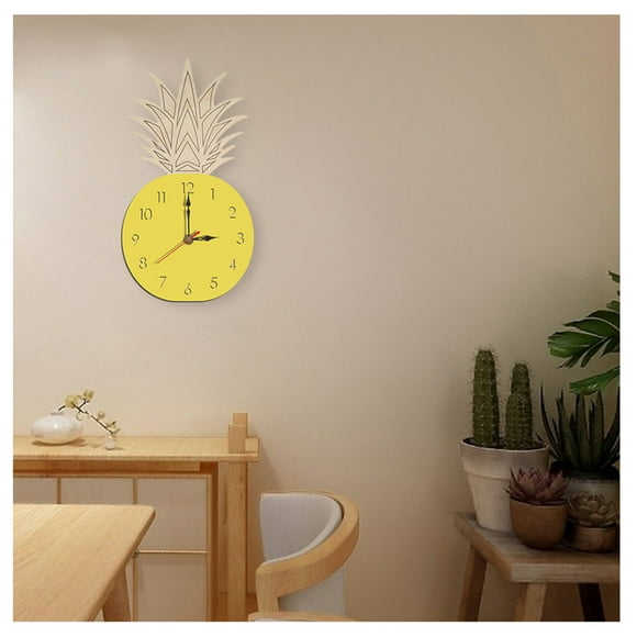 Limited Time Fruit Wall Clock Silent Wooden Clock for Home Living Room 2025 New