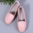 thumbnail image 5 of Miluxas Women's Comfortable Lightweight Leather Penny Loafers Slip-On Cute Business Casual Dress Shoes Work office Flats Everyday Walking Shoes Driving for Women Pink 6.5(38), 5 of 8