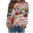 thumbnail image 1 of lcziwo Offres Spéciales Chandails de Noël pour Femmes, Chandails de Noël Laids pour Femmes 2024 Graphique de Noël Manches Longues Col Rond Chandail Rose,P, 1 of 7