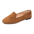 thumbnail image 6 of Rokment Women's Dress Shoes for Ladies 2026 Spring Fall Fashion Casual Suede Solid Color Square Toe Low Heel Ballet Flat Formal Business Work Dressy Loafers Walking Shoes Brown Size 8.5, 6 of 7