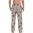 thumbnail image 2 of CROPD Skiers Winter Sport Blue Men's Pajama Pants Lounge Pants Sleep Pajama Pant Bottoms, 2 of 7