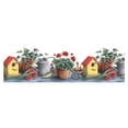 thumbnail image 3 of 878728 Birdhouse Watering Can Geranium Wallpaper Border KK79370, 3 of 3