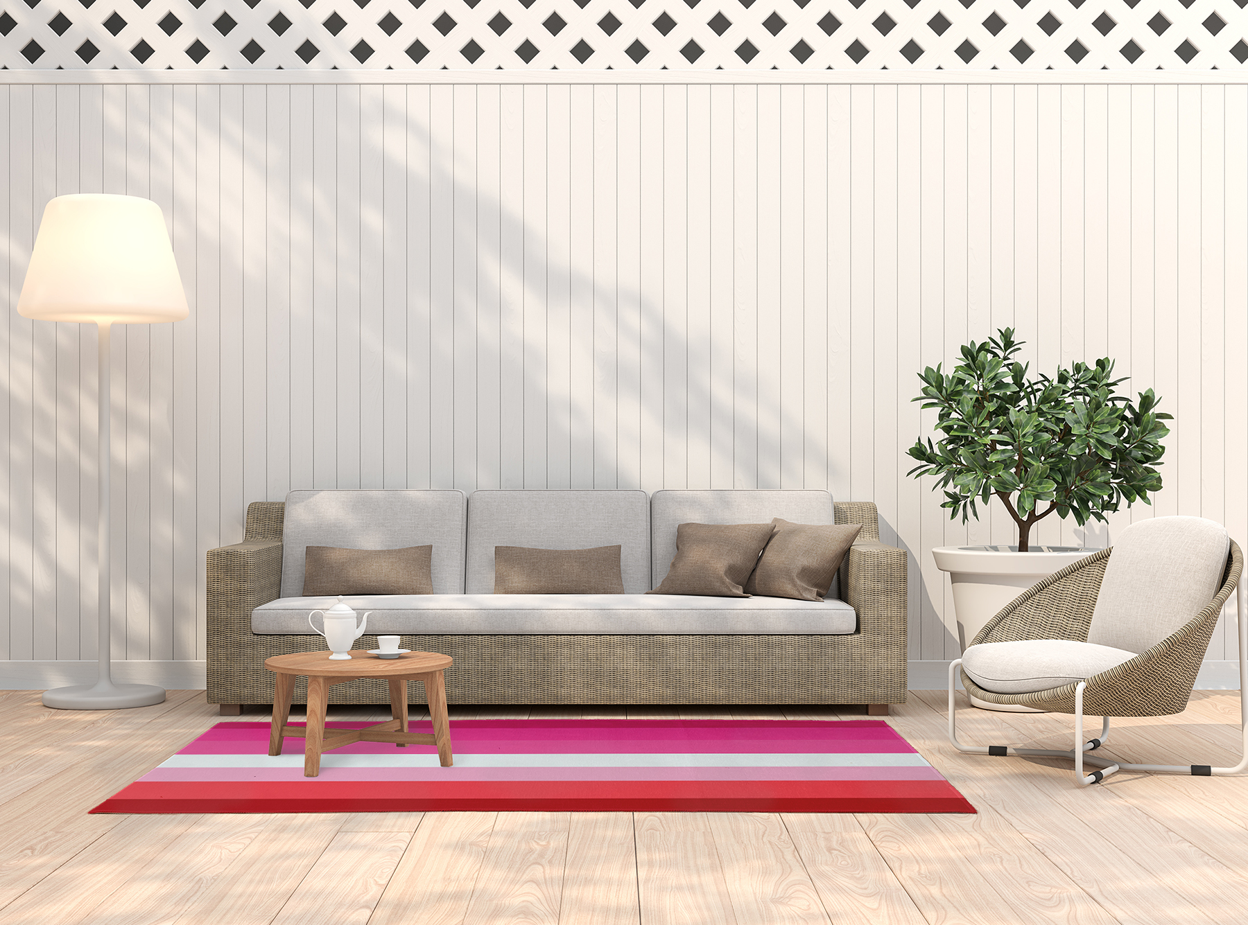 Simply Daisy 5' x 7' Lesbian Lesbian Chenille Indoor/Outdoor Rug