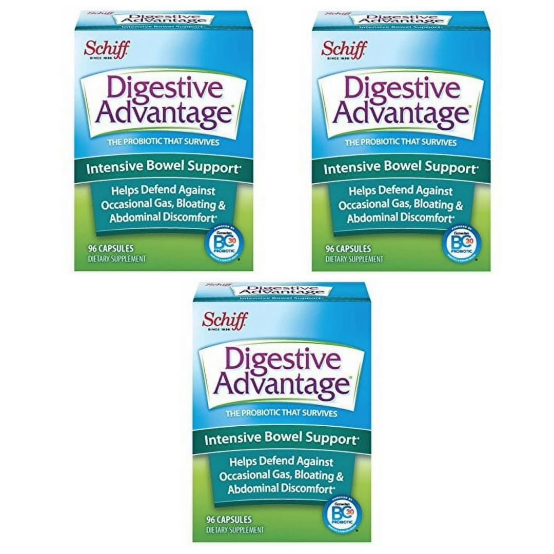 Digestive Advantage Intensive Bowel Support, 96 Capsules (Pack of 3)