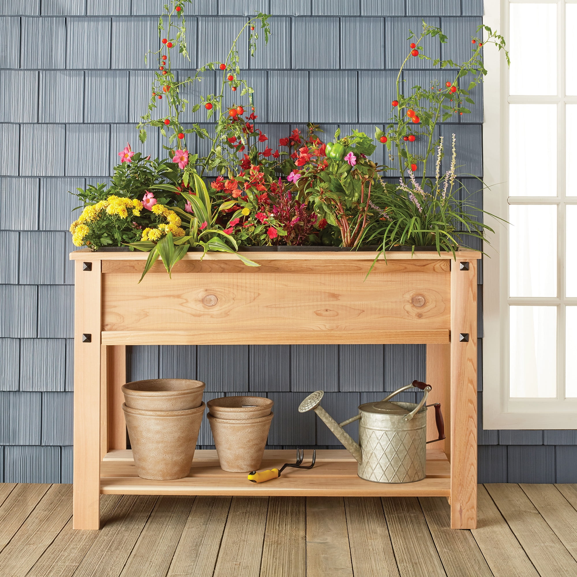 Image of Better Homes and Garden raised garden bed made of cedar wood