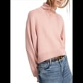 thumbnail image 3 of Suéter de Cuello Alto para Mujer, Blusa de Punto de Larga Gruesa con Dobladillo Alto y Bajo, para Otoño e Invierno. Rosa S, 3 of 10