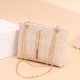 thumbnail image 1 of Organizadores de armario y almacenamiento, Organización y almacenamiento, Bolsos cuadrados pequeños de tejido breve Bolsos de mujer Decoración de hardware Bolso de mano Bolso de hombro con cadena Bols, 1 of 5