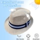 thumbnail image 4 of Sombrero de 56-58 cm de circunferencia para hombres y mujeres, sombreros para exteriores, sombreros de paja con protección solar, sombreros de jazz retro, 4 of 5