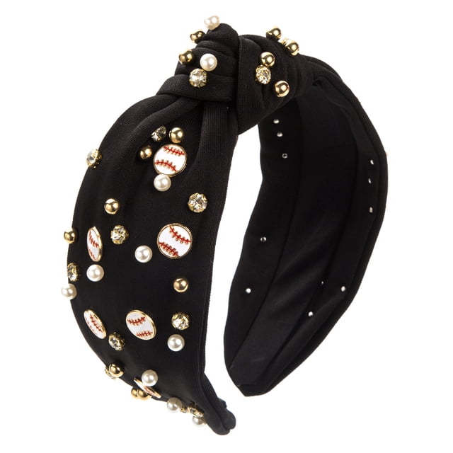 Diadema para mujer Diadema con cristales y diamantes de imitación anudados Diadema ancha con nudo superior Accesorios para el cabello para el día de San Valentín Regalos
