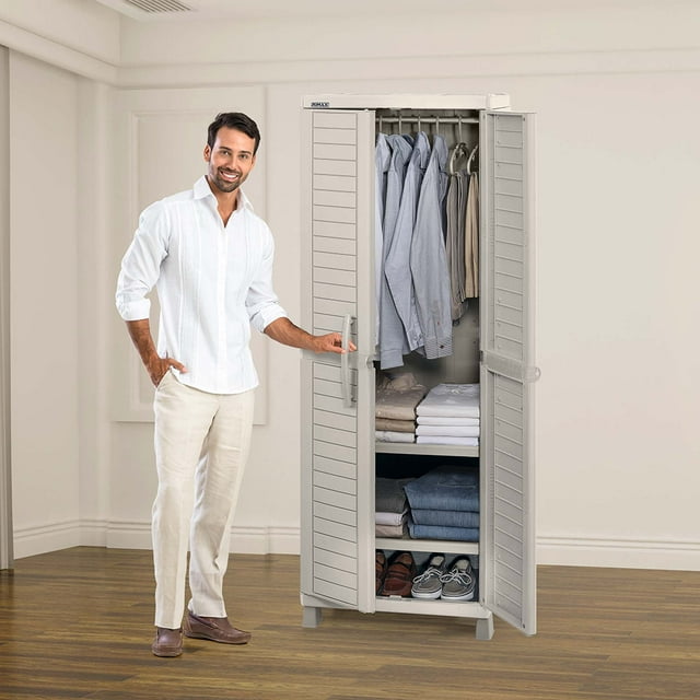 Armario Ropero Organizador Modular Closet Ropa Plástico Taupe Rimax