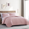 thumbnail image 3 of Excursion Channel Quilted 3 pc F/Q Blush Riverbrook Home Excursion Channel Quilted Microfiber Comforter Set Black - Twin, 3 of 5