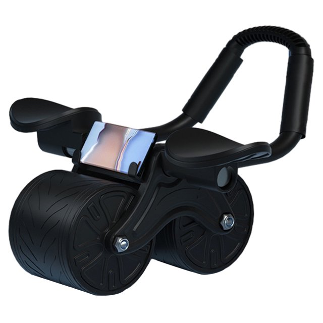 Ab Slide Roller JShteea con soporte para codo y Temporizador negro