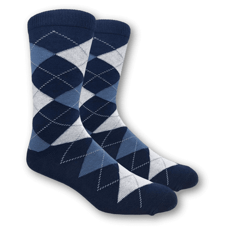 

FineFit Argyle Crew Trendy MustGet Colorful Dress Casual Cave Trouser Socks NAVY