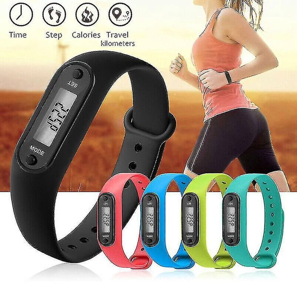 Lcd reloj de pulsera podómetro Digital deportes paso distancia contador de calorías pulsera