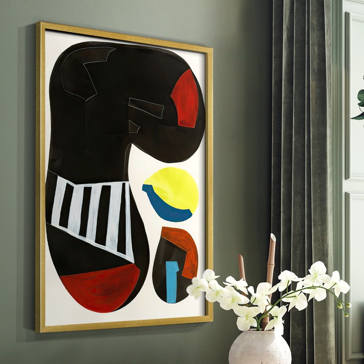 Barcelona I in Paper Solid Wood 22 x 28 Framed Print