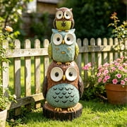 Abble 18 Stacking Owls Sculpture Garden Statue