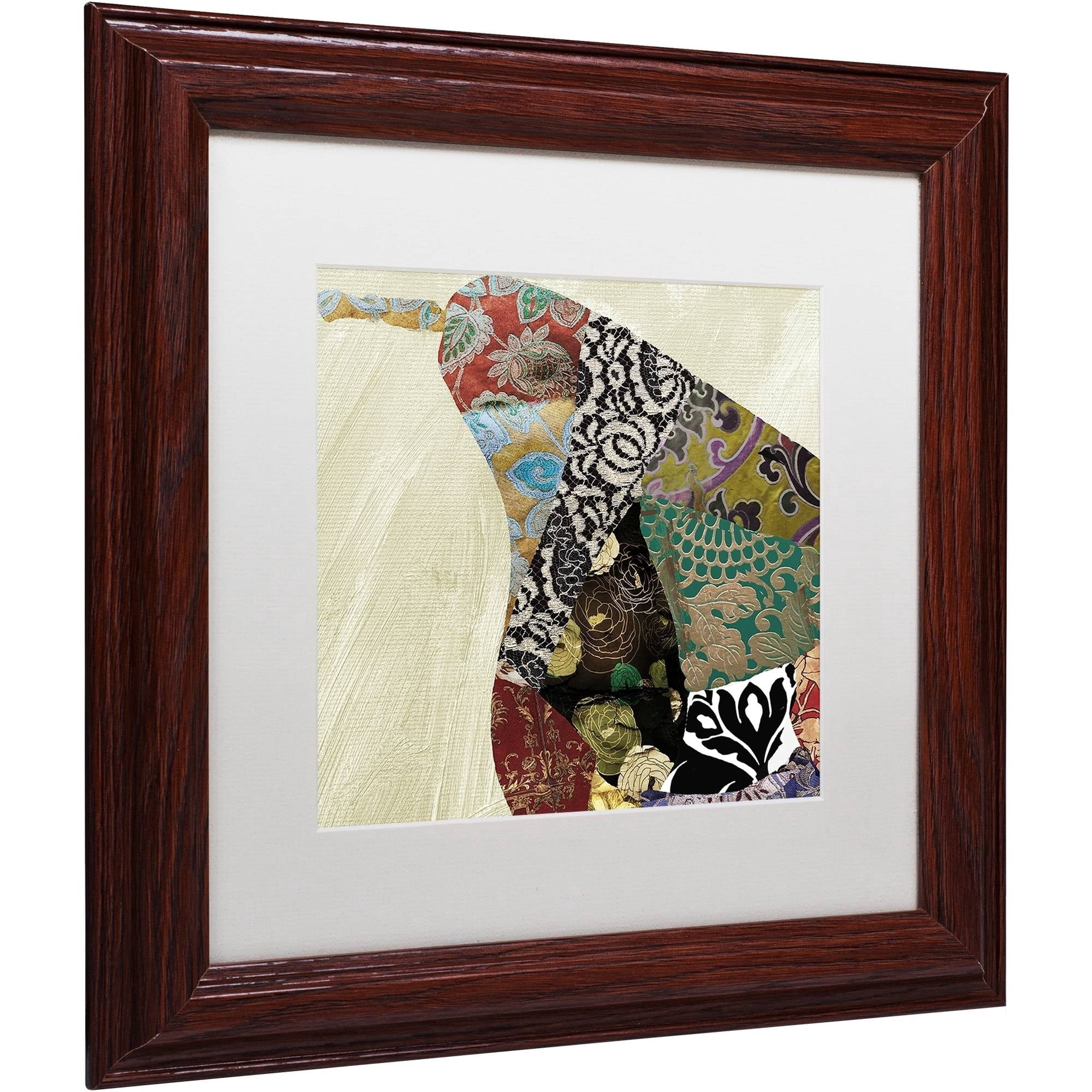 Trademark Fine Art "Pear Brocade I" Canvas Art by Color Bakery White Matte, Wood Frame