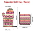 thumbnail image 3 of ZICANCN Oven Mitts and Pot Holders Sets, Vintage Southwestern Native Bohemian Baking Sets Kitchen Heat Resistant 4 Pieces, 3 of 8