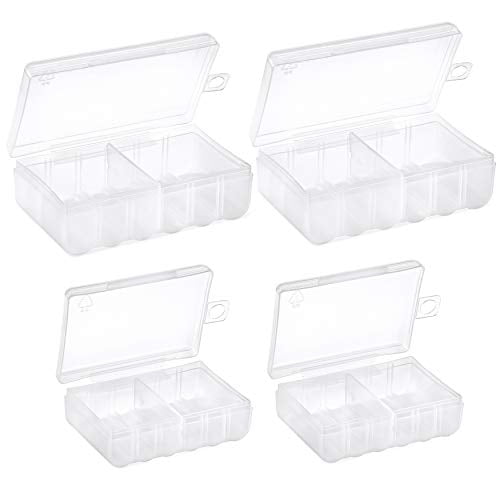 Juego de 4 - Caja de Almacenamiento de Dos Baterías AA y Dos AAA, Estu