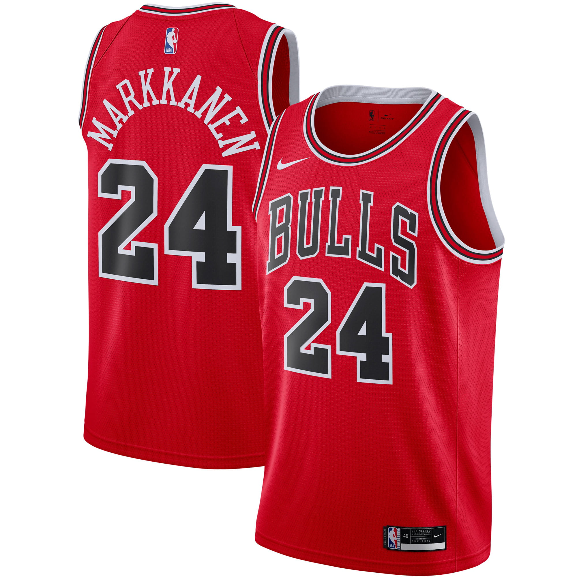 Lauri Markkanen Chicago Bulls Nike 2020/21 Swingman Jersey - Red - Icon ...