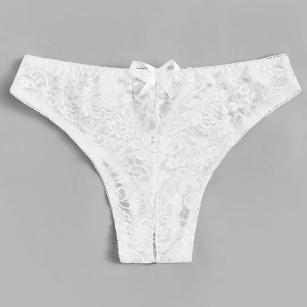 Women Floral Lace Panties Crotchless Underwear Thongs Lingerie G-String  Briefs