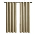 thumbnail image 3 of (2 pack) Better Homes & Gardens Woven Textured Grommet Blackout Curtain Panel, 1-Piece, Beige, 50" W x 84" L, 3 of 7