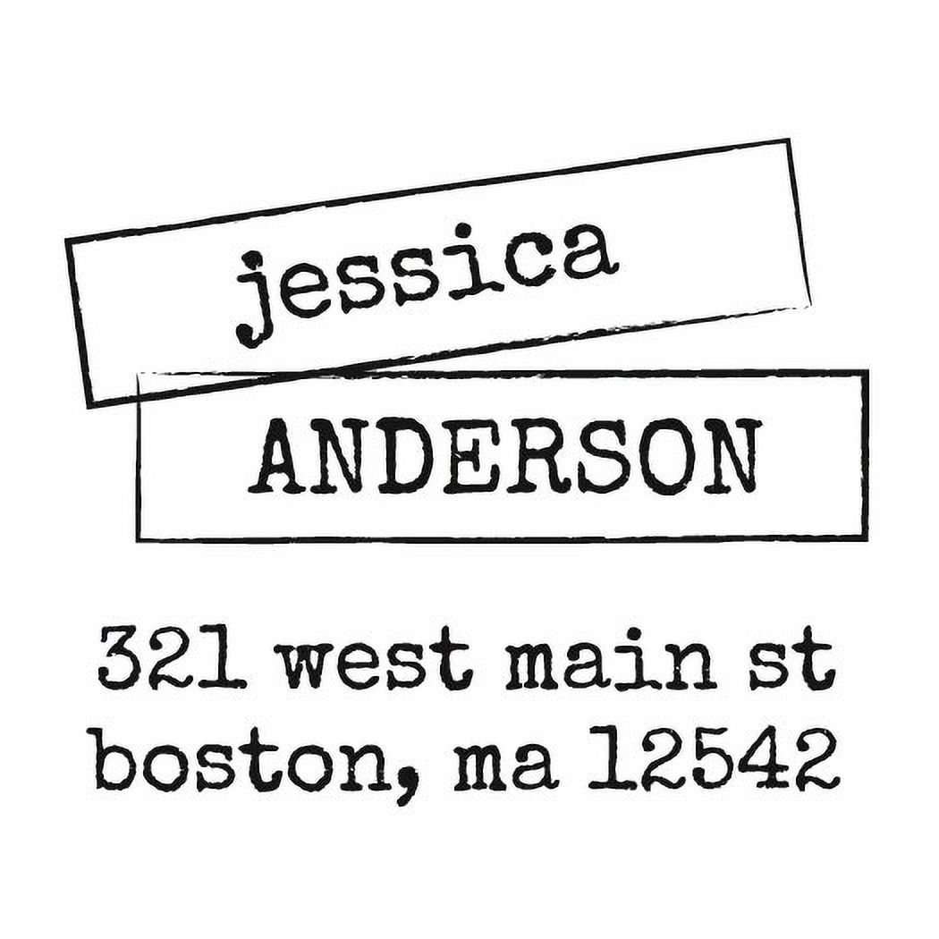 Personalized Square Self Inking Rubber Stamp - Anderson