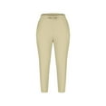 thumbnail image 4 of Juslio Girls Pants Casual Solid Summer Spring Middle School Elastic Waist Pant Zipper Khaki, 4 of 5