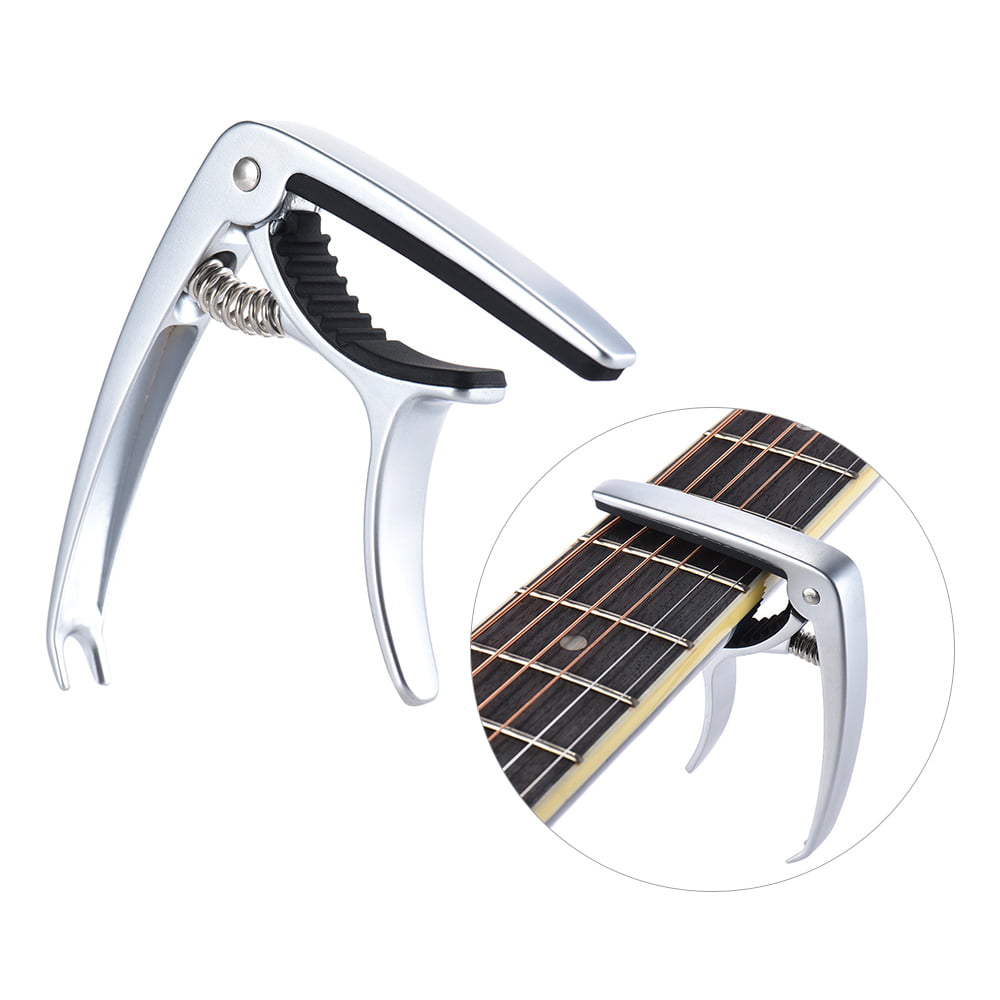 Electric Violin Guitar Capo Tuner Fit for Ukulele Acoustic Guitar with Picks and Pick Holder Bass 