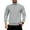 Gray, variant on Men's Casual Mock Neck Button Knit Top - Quarter-Button Pullover Warm Sweater with Elbow Patch - White - Size M