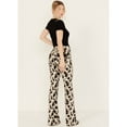 thumbnail image 3 of Rock & Roll Denim Women's And Cow Print High Rise Button Bargain Bell Flare Brown 28W x 32L, 3 of 4